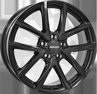 Monaco CL2 schwarz glanz 8x19 ET45 LK5/108 ML63.4 schwarz