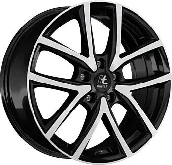 itWHEELS Mira gloss black polished 7.5x18 ET42 LK5/112 ML70.1 schwarz