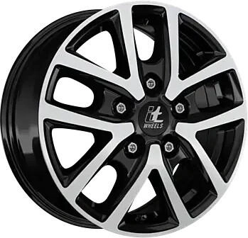 itWHEELS Mira Van gloss black polished 6.5x16 ET50 LK5/118 ML71.1 schwarz