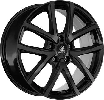 itWHEELS Mira gloss black 7x17 ET37 LK5/100 ML57.1 schwarz