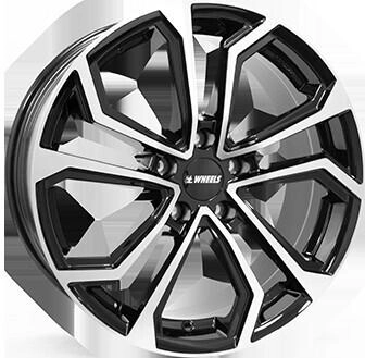 itWHEELS Ella gloss black polished 7.5x17 ET45 LK5/112 ML66.5 schwarz