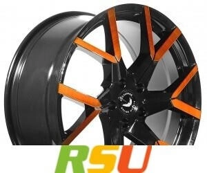 Barracuda Barracuda Barracuda Tzunamee EVO black gloss flashorange 8.5x19 ET40 LK5/120 ML72.6 orange