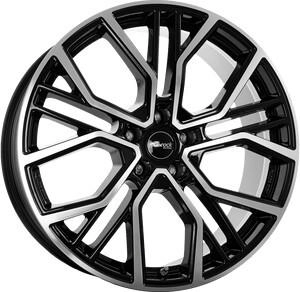 Brock B41 schwarz front-poliert 8.5x21 ET43.5 LK5/114.3 ML67.1 schwarz