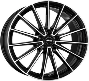 Brock B43 schwarz glanz front-poliert 8.5x19 ET26 LK5/112 ML66.6 schwarz
