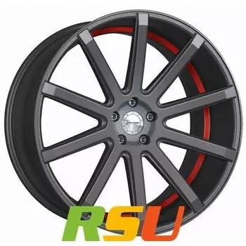 Corspeed Deville gunmetal / Undercut Color Trim rot DS10 8.5x19 ET35 LK5/112 ML73.1 grau