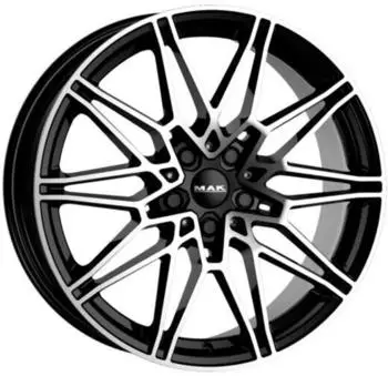 MAK Koenig black mirror 8.5x19 ET37 LK5/120 ML72.6 schwarz
