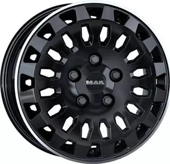 MAK Overland gloss black mirror ring 6.5x16 ET51 LK6/120 ML74.5 schwarz