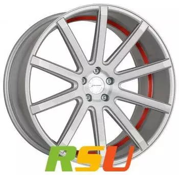 Corspeed Deville (9x20) silver-brushed-surface / Undercut Color Trimred - DS10