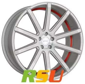Corspeed Deville (9x20) silver-brushed-surface / Undercut Color Trim red
