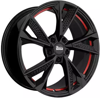 MAM RS6 8,5x19 5/112,0 ET30 Black Painted Red Inside