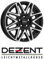 Dezent KH black/polished 6.5x16 ET47 - LK5/108 ML65.1 Alufelge schwarz