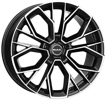 MAK Stilo-D black mirror 11.5x22 ET47 LK5/130 ML66.45 schwarz