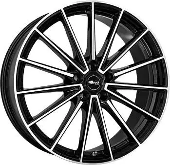 Brock B43 schwarz glanz front-poliert 8.5x19 ET29 LK5/112 ML66.6 schwarz