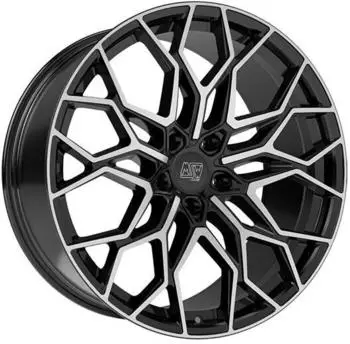 MSW Wheels 51 gloss black full polished 9x21 ET50 LK5/127 ML71.6 schwarz