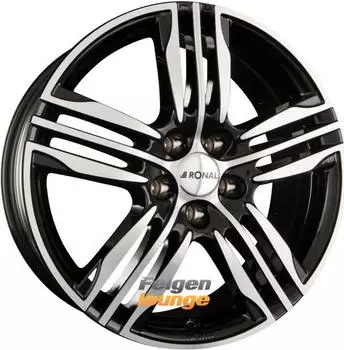 Ronal R57 7.5x17 5/114 ET40 schwarz Front poliert
