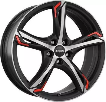 Ronal R62 8x19 5/112 ET25 mattschwarz Front poliert