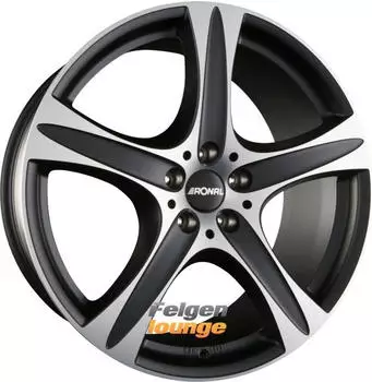 Ronal R55 SUV 7.5x17 5/112 ET55 mattschwarz Front poliert
