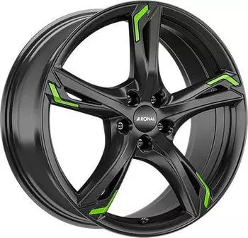 Ronal R62 8.5x20 5/112 ET30 schwarz glanz - green