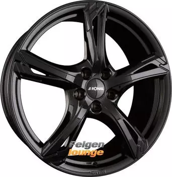 Ronal R62 7.5x18 5/108 ET40 schwarz glanz - blue