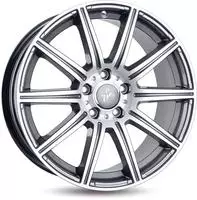 Keskin Wheels KT168018511245MBLP, Keskin Wheels Kt16 Matt Black Lip Polish 8x18...