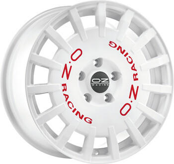 OZ Rally racing (8x18) race white mit roter schrift