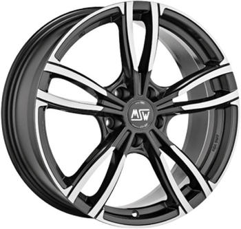 MSW Wheels 73 (8x18) dunkelgrau glänzend frontpoliert