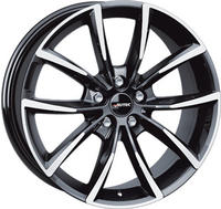 Autec Typ AS - Astana schwarz poliert 9x21 ET35 - LK5/112 ML57.1 Alufelge schwarz