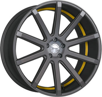 Corspeed Deville (8,5x19) matt gunmetal / Undercut Color trim yellow
