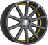matt gunmetal / Undercut Color trim yellow: Corspeed Deville (8,5x19)