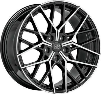 MSW Wheels 74 gloss black full polished (9.5x20)