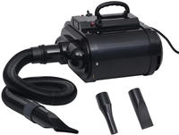 Haustiertrockner Doppelmotor Schwarz - Vidaxl