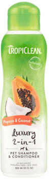 Tropiclean Papaya & Coconut Luxury 2-in-1 Dog & Cat Shampoo & Conditioner 355mL