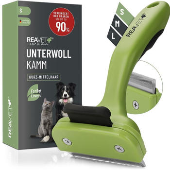 REAVET Unterwollkamm S mit Selbstreinigungsknopf (262020-0001)