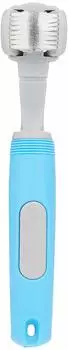 Beeztees 796236 Plastik 3-Weg Zahnbuerste blau/grau
