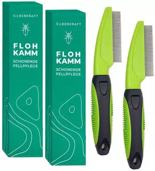 Silberkraft Flohkamm Hund & Katze 2 St Kamm
