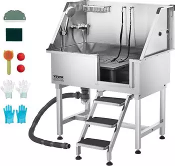 VEVOR Hundewaschstation aus Edelstahl 961x620x1220 mm rechte T&uuml;r