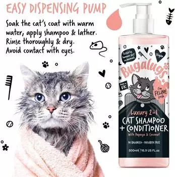 Bugalugs Shampoo + Conditioner für Katzen 250 ml