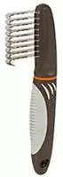 TRIXIE 24161, TRIXIE Fell-Entfilzer, Wellenschliff, Kunststoff / Metall, 18 cm