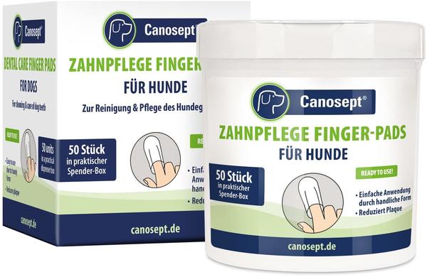 Canosept Zahnpflege Finger-Pads für Hunde 50 Stück