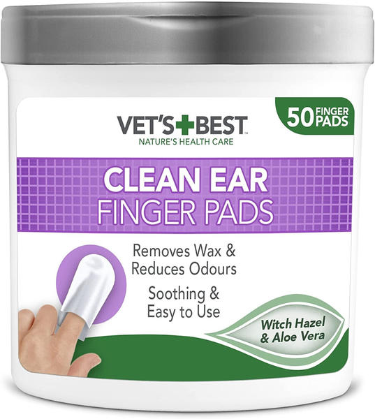 Vet's Best Clean Ear Finger Pads x50