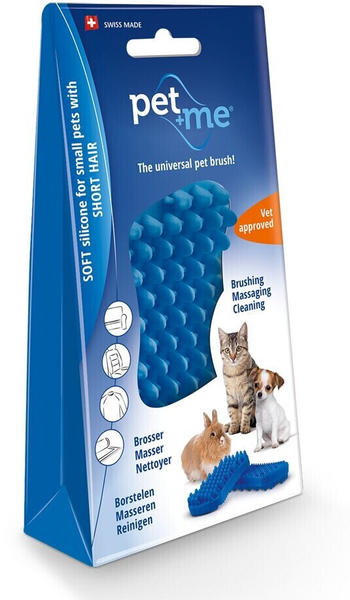 Pet&Me Tierbürste für Katzen und Kleintiere blau