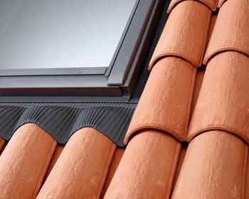 Velux Standard Kombi-Eindeckrahmen Ziegel hoch/Welle EKW FK08 2021M Alu einbrennlackiert, grau 10-16 cm