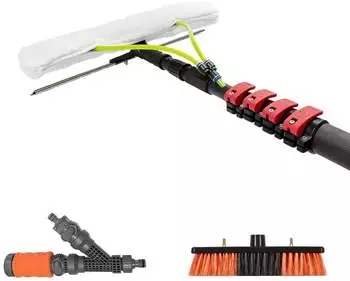 High-clean Teleskopstange 3K Vollcarbon 5,4 m mit Fensterwischer