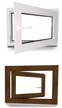 JeCo EcoLine 2-Fach 60 mm innen weiß außen nussbaum B x H: 600 x 800 mm DIN Rechts (JE1078805)