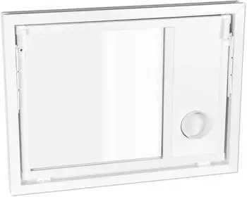 Wolfa Mehrzweck Kipp- PLUS Kunststoff weiß 800 x 800 mm + Einfachglas und Wäschetrockneranschluss