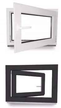 JeCo EcoLine 2-Fach 60 mm innen weiß außen anthrazit B x H: 1200 x 400 mm DIN Rechts (JE1071637)