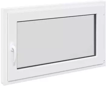 vidaXL RISOR Kellerfenster 100x60cm, PVC und Glas, weiß (42047209)