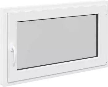 vidaXL RISOR Kellerfenster weiß, PVC und Glas, 100x60cm (42052410)
