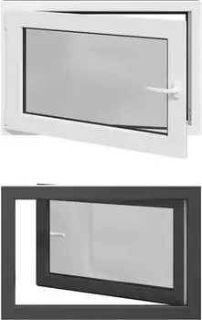 vidaXL RISOR Kellerfenster 90x50cm PVC anthrazit (42047326)