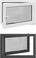 Vidaxl Tilt & Turn Basement Window Risor 90 X 60 Cm Pvc And Glass